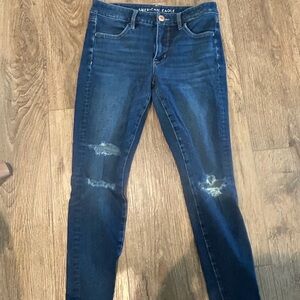 American Eagle Outfitters Women's Distressed Blue Jeans